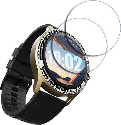 ARBAN Edge To Edge Tempered Glass for BOULT Striker 1.3-inch SMARTWATCH SCREEN GUARD(Pack of 2)