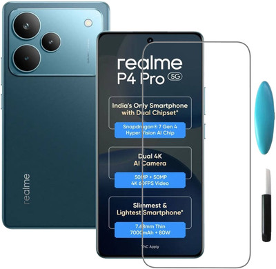 Flipkart SmartBuy Edge To Edge Tempered Glass for realme P4 Pro 5G(Pack of 1)