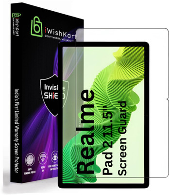 iWishKart Edge To Edge Tempered Glass for Realme Pad 2 11.5 Inch, Military grade Edge to Edge Premium gorilla glass with Self Installation Guide - Wet & Dry wipes, Dust Absorber(Pack of 1)