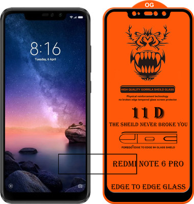 Forego Edge To Edge Tempered Glass for Mi Redmi Note 6 Pro(Pack of 1)