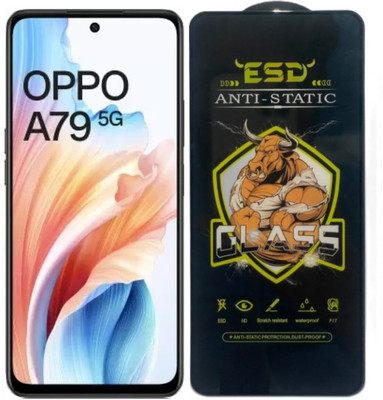 Resolute Edge To Edge Tempered Glass for Oppo A79 5G, ESD Tempered Glass, ESD Screen Protector, Anti Static, Screen Protector(Pack of 1)