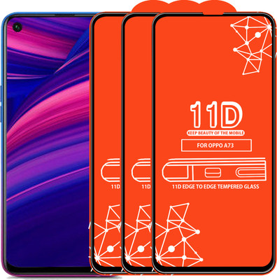 Qyist Edge To Edge Tempered Glass for Oppo A73(Pack of 3)