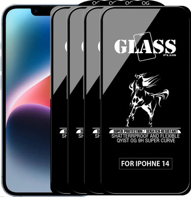 Qyist Edge To Edge Tempered Glass for IPHONE 14(Pack of 4)