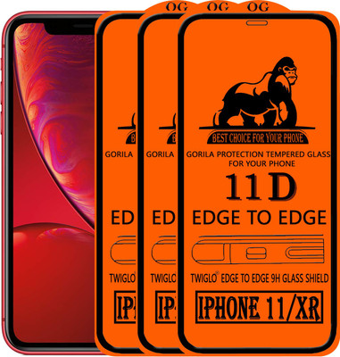 TWIGLO Edge To Edge Tempered Glass for apple IPHONE 11(Pack of 3)