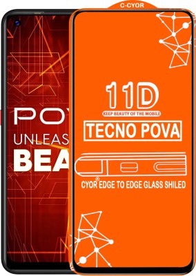 CYOR Edge To Edge Tempered Glass for TECNO POVA(Pack of 1)