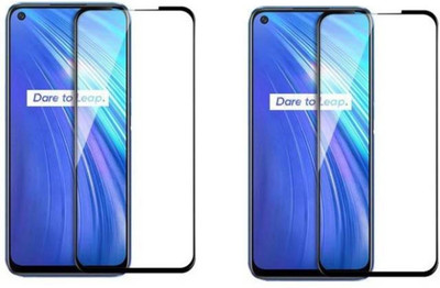 DMJHP Edge To Edge Tempered Glass for Realme 6(Pack of 2)