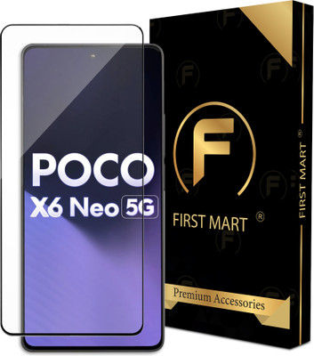 FIRST MART Edge To Edge Tempered Glass for Poco X6 Neo 5G, Poco X6 Neo, Poco X6 Pro 5G, Poco X6 Pro, Poco X6 5G, Poco X6(Pack of 1)