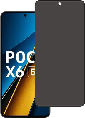 KARTRAY Edge To Edge Tempered Glass for Poco X6 5G, privacy Glass(Pack of 1)