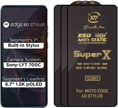GDMA Edge To Edge Tempered Glass for MOTO EDGE 60 STYLUS(Pack of 3)