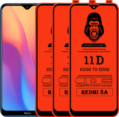 Rofix star Edge To Edge Tempered Glass for REDMI 8A(Pack of 3)