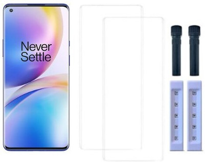 Mofrills Edge To Edge Tempered Glass for OnePlus 8 Pro(Pack of 2)