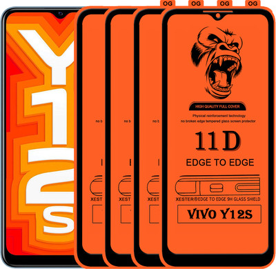PFOAM Edge To Edge Tempered Glass for VIVO Y12S(Pack of 4)