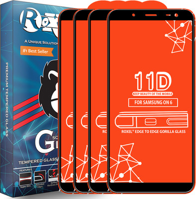 Roxel Edge To Edge Tempered Glass for Samsung Galaxy On6(Pack of 4)