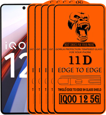 TWIGLO Edge To Edge Tempered Glass for IQOO 12 5G(Pack of 5)