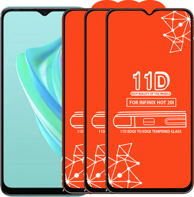Roxel Edge To Edge Tempered Glass for Infinix Hot 20I(Pack of 3)