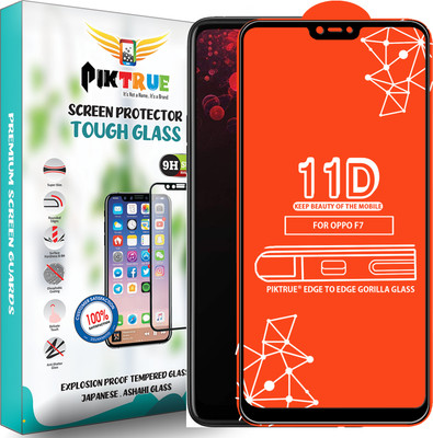 PikTrue Edge To Edge Tempered Glass for OPPO F7(Pack of 1)