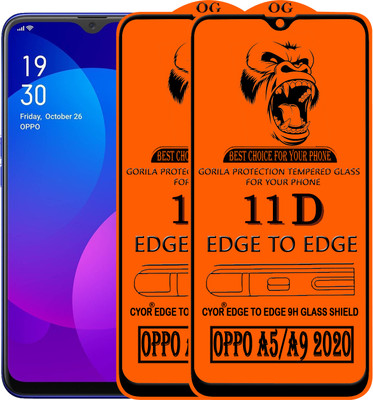 CYOR Edge To Edge Tempered Glass for OPPO A9 2020(Pack of 2)