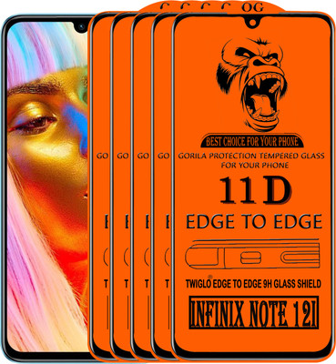 TWIGLO Edge To Edge Tempered Glass for INFINIX NOTE 12I(Pack of 5)