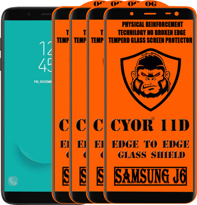 CYOR Edge To Edge Tempered Glass for SAMSUNG J6(Pack of 4)