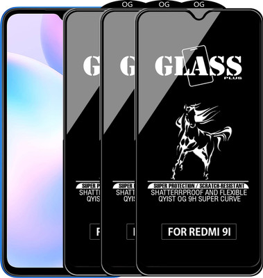 Qyist Edge To Edge Tempered Glass for REDMI 9I(Pack of 3)