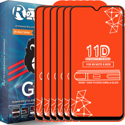 Roxel Edge To Edge Tempered Glass for Redmi Note 8(Pack of 6)