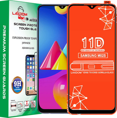 Laxdom Edge To Edge Tempered Glass for SAMSUNG GALAXY M02S(Pack of 1)