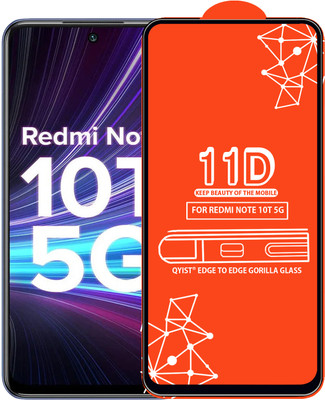 Qyist Edge To Edge Tempered Glass for Redmi Note 10T 5G(Pack of 1)