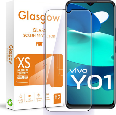 Glasgow Edge To Edge Tempered Glass for Vivo Y01, Vivo Y01A(Pack of 1)