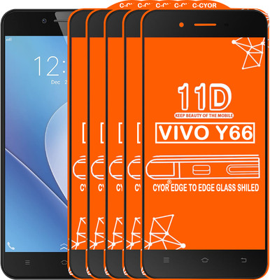 CYOR Edge To Edge Tempered Glass for VIVO Y66(Pack of 5)
