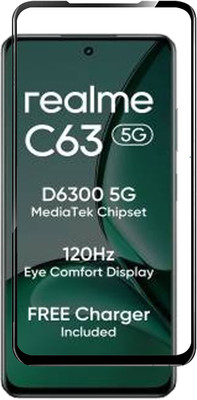 AKSHUD Edge To Edge Tempered Glass for Realme C63 5G, realme C63 5G(Pack of 1)