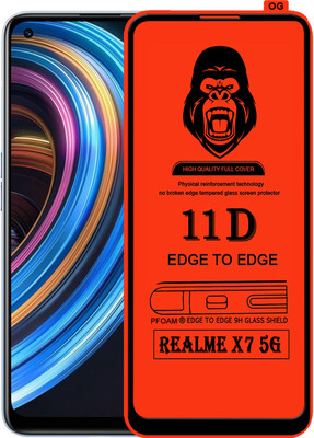 Laxdom Edge To Edge Tempered Glass for REALME X7 5G(Pack of 1)
