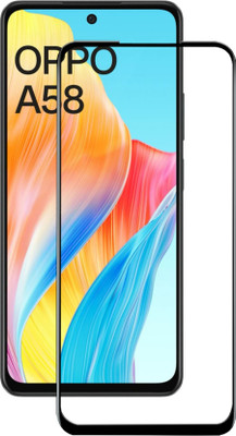 DMJHP Edge To Edge Tempered Glass for Oppo A58(Pack of 1)