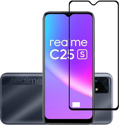 NIMMIKA ENTERPRISES Edge To Edge Tempered Glass for Realme C25s(Premium Tempered Glass | Edge-to-Edge Coverage | Full Coverage | Ultra-Thin Design | Oleophobic Coating | Case-Friendly Design | Crystal Clear Display | Residue-Free Removal)(Pack of 1)