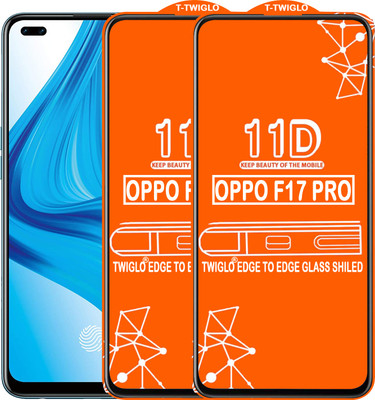 TWIGLO Edge To Edge Tempered Glass for OPPO F17 PRO(Pack of 2)