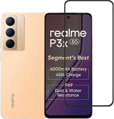 BRENZZ Edge To Edge Tempered Glass for Realme P3x 5g, Realme P3x(Pack of 1)