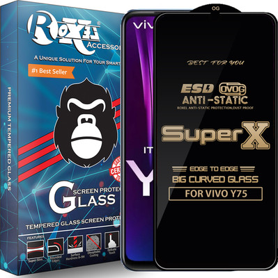 Roxel Edge To Edge Tempered Glass for VIVO Y75(Pack of 1)