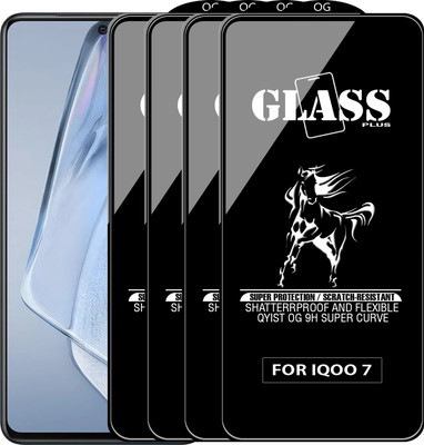 Qyist Edge To Edge Tempered Glass for IQOO 7 5G(Pack of 4)