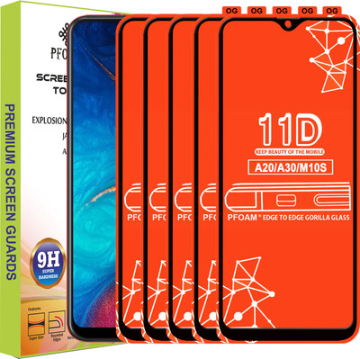 PFOAM Edge To Edge Tempered Glass for SAMSUNG GALAXY A20(Pack of 5)