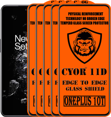 CYOR Edge To Edge Tempered Glass for ONEPLUS 10T(Pack of 5)
