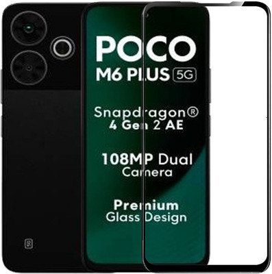 DSCASE Edge To Edge Tempered Glass for POCO M6 Plus 5G, Poco M6 Plus 5G(Pack of 1)