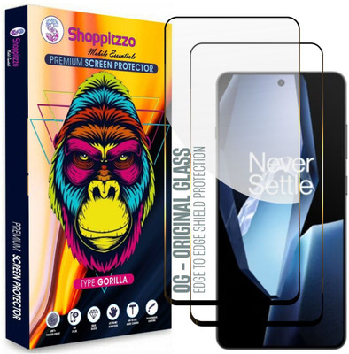 Shoppitzzo Edge To Edge Tempered Glass for Oneplus 13R 5G (6.78 Inch)**DuraGlass**Millitary Grade-Anti Explosion-Tempered Glass/Full Screen Coverage-Edge to Edge/9H Hardness/With Easy Installation Kit(Pack of 2)