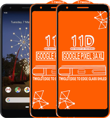 TWIGLO Edge To Edge Tempered Glass for GOOGLE PIXEL 3A XL(Pack of 2)