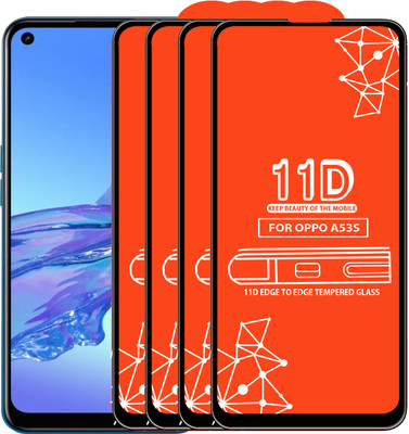 Qyist Edge To Edge Tempered Glass for Oppo A53S(Pack of 4)