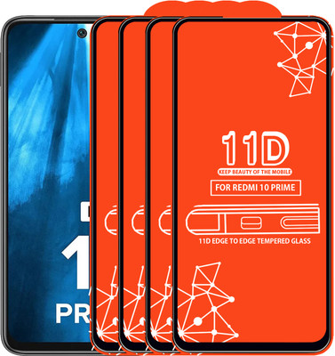 Roxel Edge To Edge Tempered Glass for Redmi 10 Prime(Pack of 4)