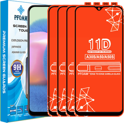 PFOAM Edge To Edge Tempered Glass for SAMSUNG GALAXY A30S(Pack of 4)