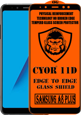 CYOR Edge To Edge Tempered Glass for SAMSUNG A8 PLUS(Pack of 1)