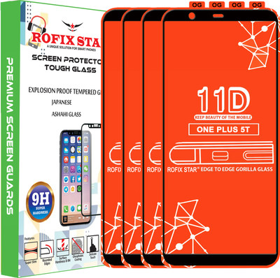 Rofix star Edge To Edge Tempered Glass for OnePlus 5T(Pack of 4)