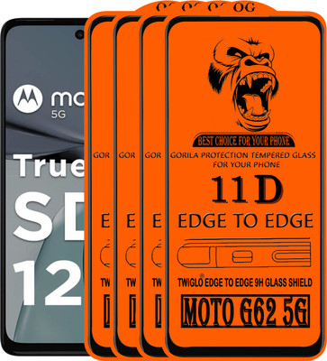 TWIGLO Edge To Edge Tempered Glass for MOTO G62 5G(Pack of 4)