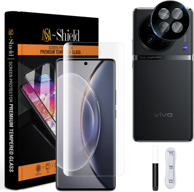 MS-Shield Edge To Edge Tempered Glass for Vivo X90 Pro 5G, With Camera Lens Protector(Pack of 1)