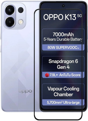 BRENZZ Edge To Edge Tempered Glass for OPPO K13 5G(Pack of 1)